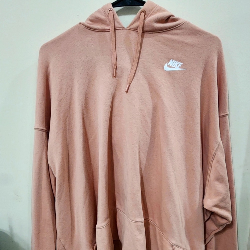Nike Plus Size Sportswear Club Fleece Hoodie in Rose Whisper
